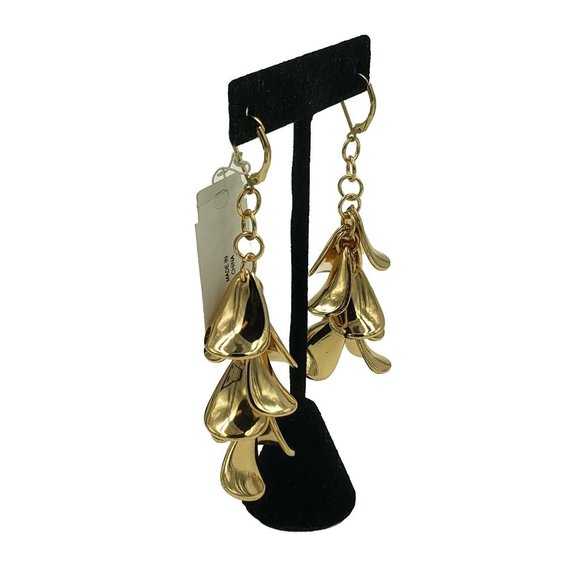 Linea by Louis Dell'Olio Gold Tone Necklace and Earring Set 59" - Picture 13 of 15